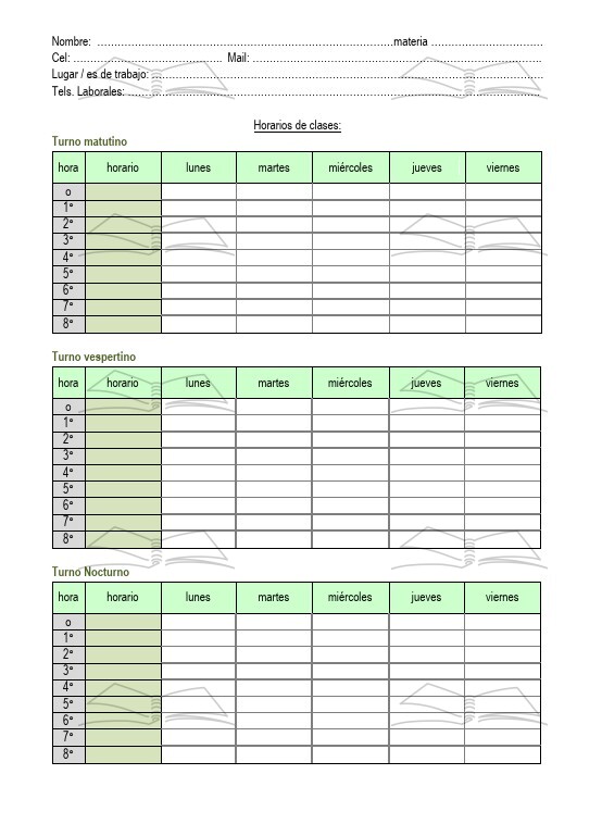 Mantené todos tus horarios en una sola página.