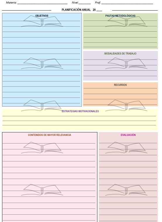 Elaborá tu planificación anual de manera detallada